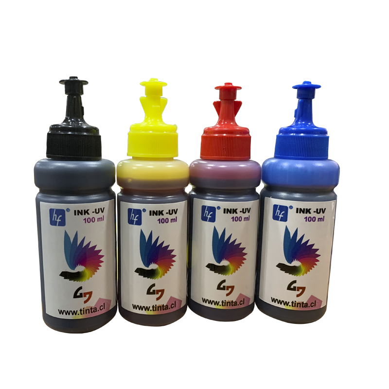 Pack 4 colores Tinta UV x 100 ml