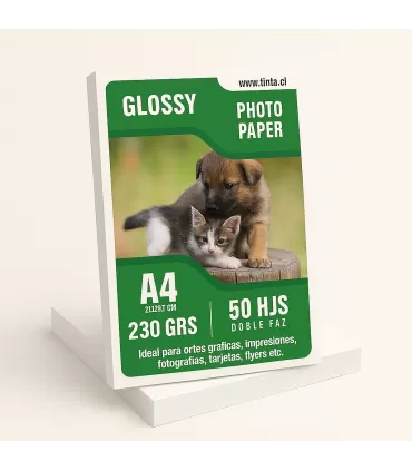 Glossy  A4 X 50 230 doble faz