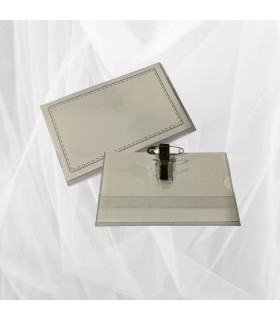 Porta Credencial Transparente  con gancho