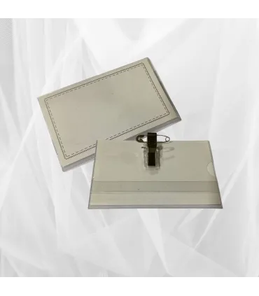 Porta Credencial Transparente  con gancho