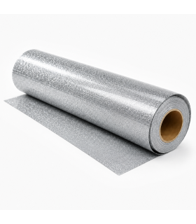 Rollo Vinilo Glitter Plateado 25 mts
