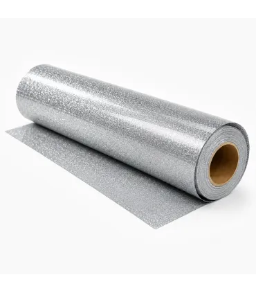 Rollo Vinilo Glitter Plateado 25 mts