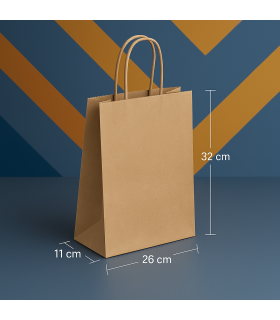 Pack 12 Bolsas Kraft Grande